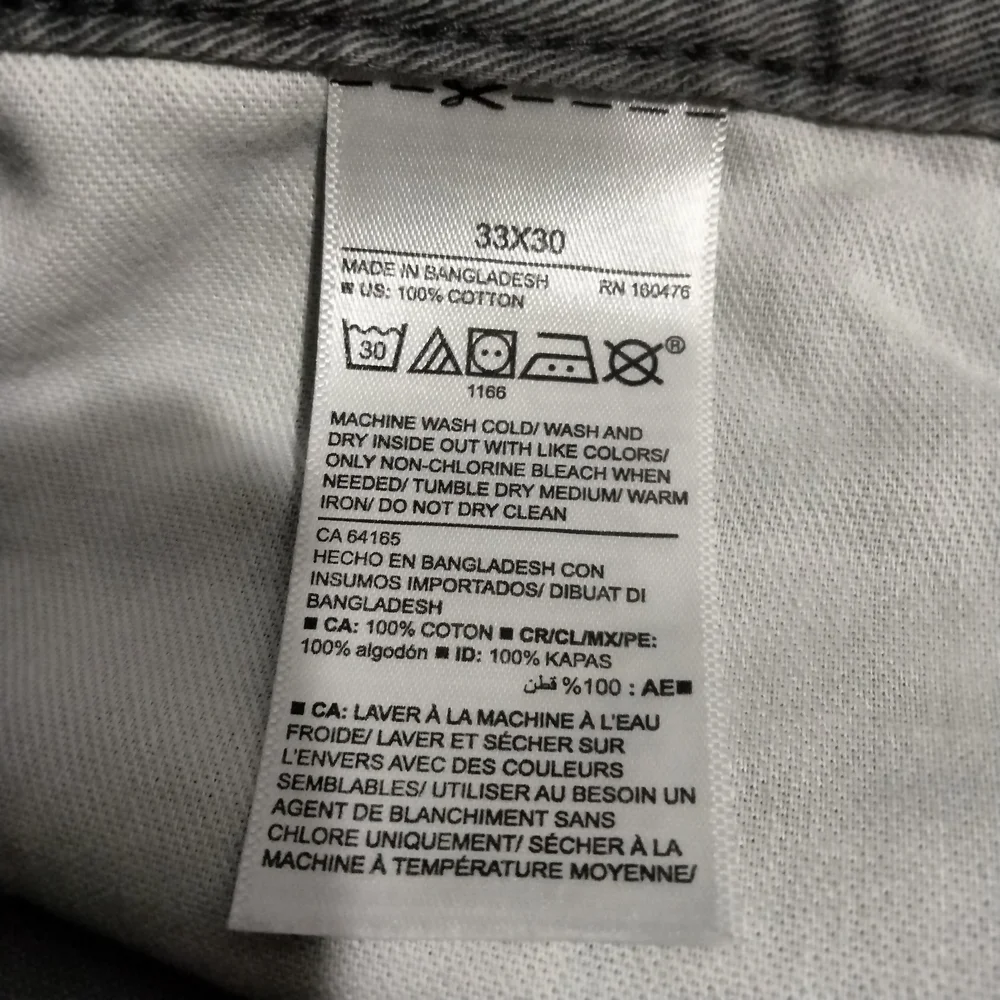 Old Navy Mens Straight Leg Chino Pants Grey Gray Size 33X30 - Picture 6 of 8